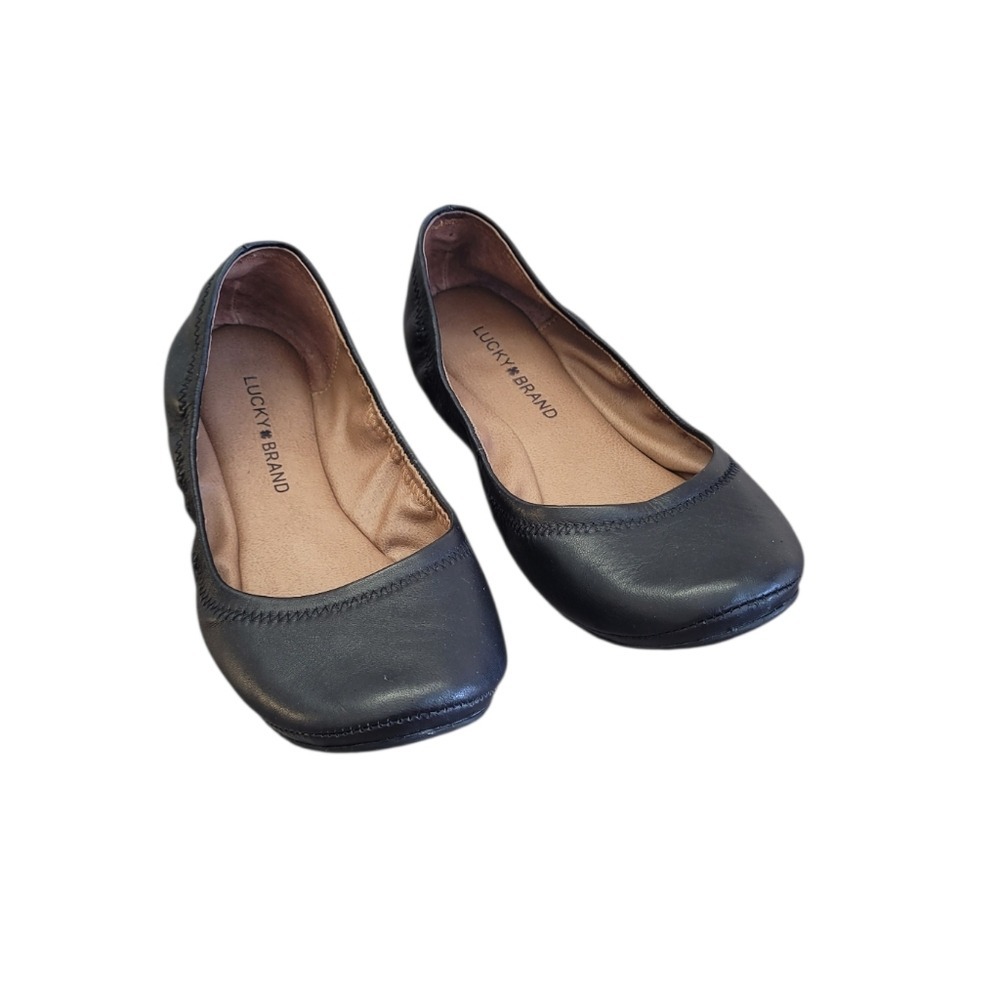 LUCKY BRAND Black Emmie Ballet Flat Size 7.5M